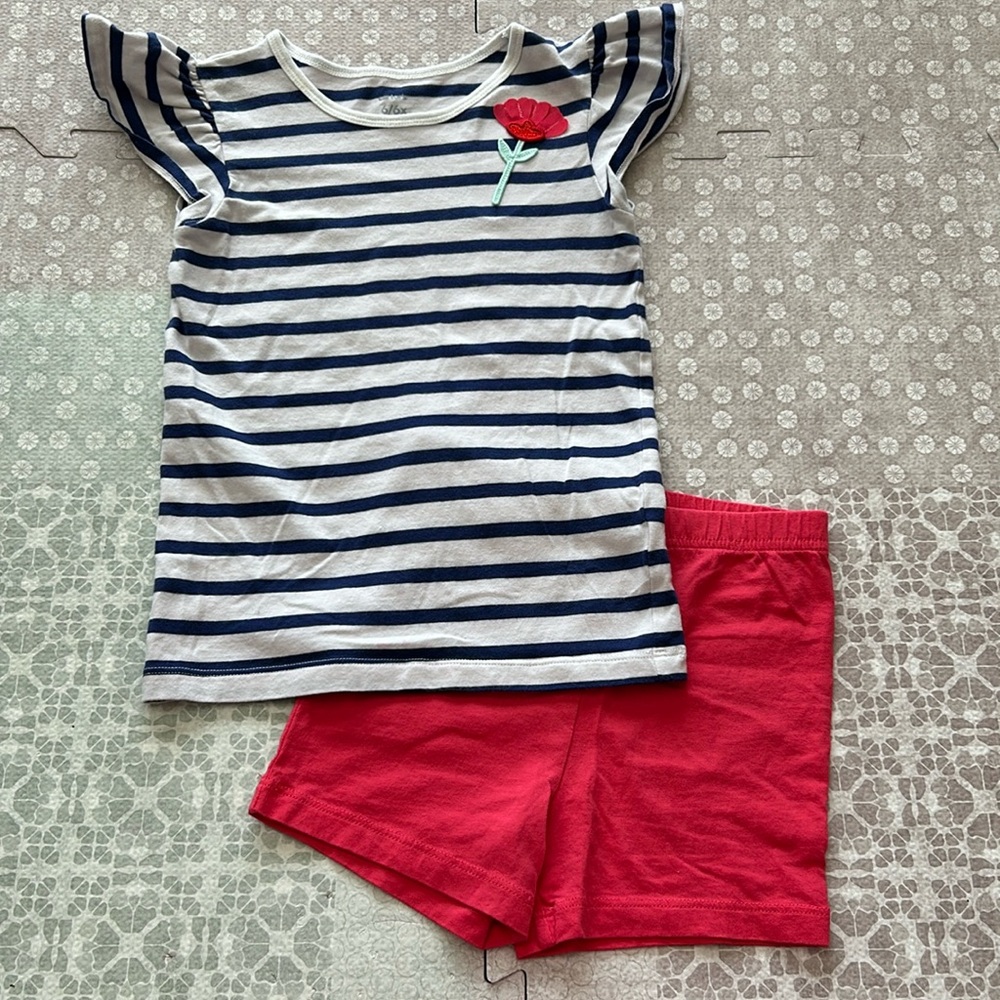 Carter’s - blue/white/pink outfit - 6/6x